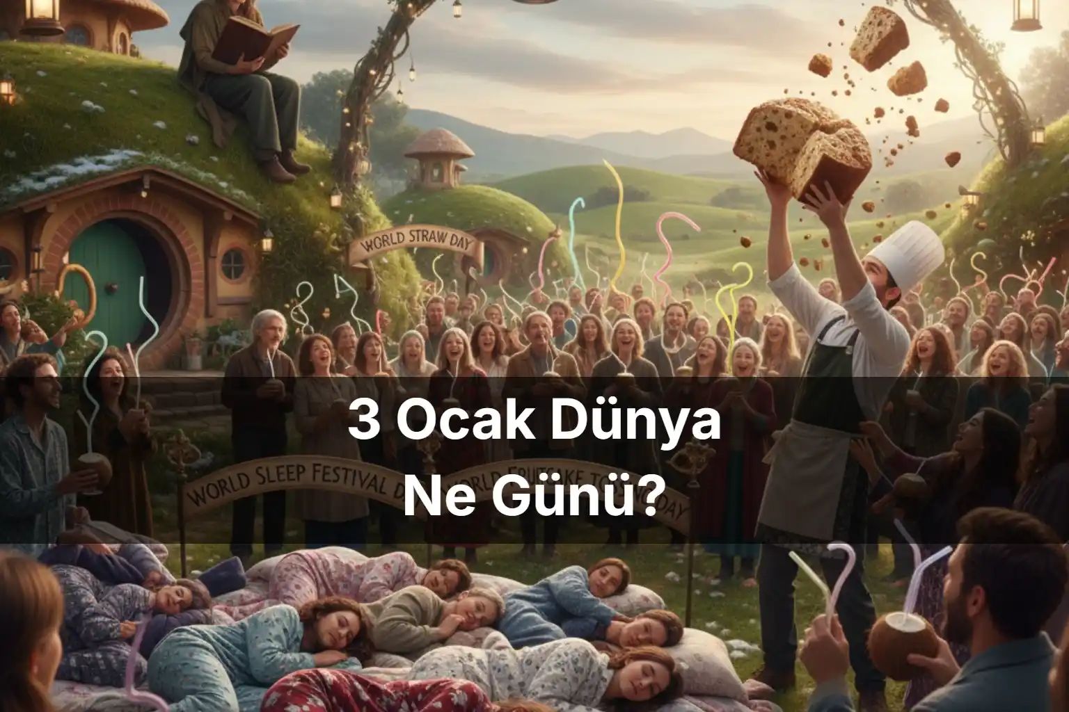 3 Ocak Dünya Ne Günü 3 Ocak Dünya Uyku Festivali Günü 3 Ocak Dünya Meyveli Kek Fırlatma Günü 3 Ocak Dünya Pipet Günü