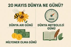 20 Mayıs Dünya Ne Günü 20 Mayıs Dünya Arı Günü 20 Mayıs Dünya Metroloji Günü 20 Mayıs Milyoner Olma Günü (Be a Millionaire Day)