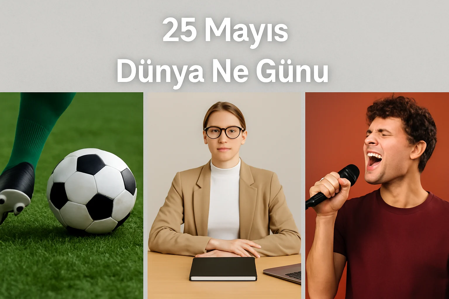 25 Mayıs Dünya Ne Günü 25 Mayıs Dünya Futbol Günü 25 Mayıs Dünya Tiroid Günü 25 Mayıs Dünya Havlu Günü 25 Mayıs Dünya Etik Günü 25 Mayıs Dünya Bağırarak Şarkı Söyleme Günü