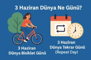 3 Haziran Dünya Ne Günü 3 Haziran Dünya Bisiklet Günü 3 Haziran Dünya Tekrar Günü (Repeat Day)