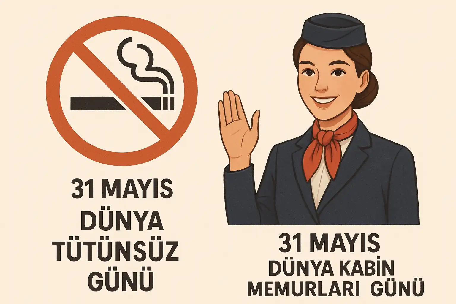 31 Mayıs Dünya Ne Günü 31 Mayıs Dünya Tütünsüz Günü (Dünya Tütüne Hayır Günü) 31 Mayıs Dünya Kabin Memurları Günü