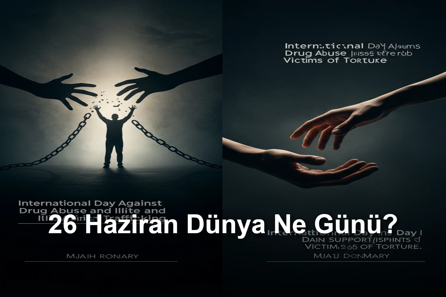 26 Haziran Dünya Ne Günü? 26 Haziran Dünya Uyuşturucu Kullanımı ve Kaçakçılığı ile Mücadele Günü (International Day Against Drug Abuse and Illicit Trafficking) Dünya İşkence Görenlerle Dayanışma Günü (İşkence Kurbanlarını Destekleme) Günü (International Day in Support of Victims of Torture)