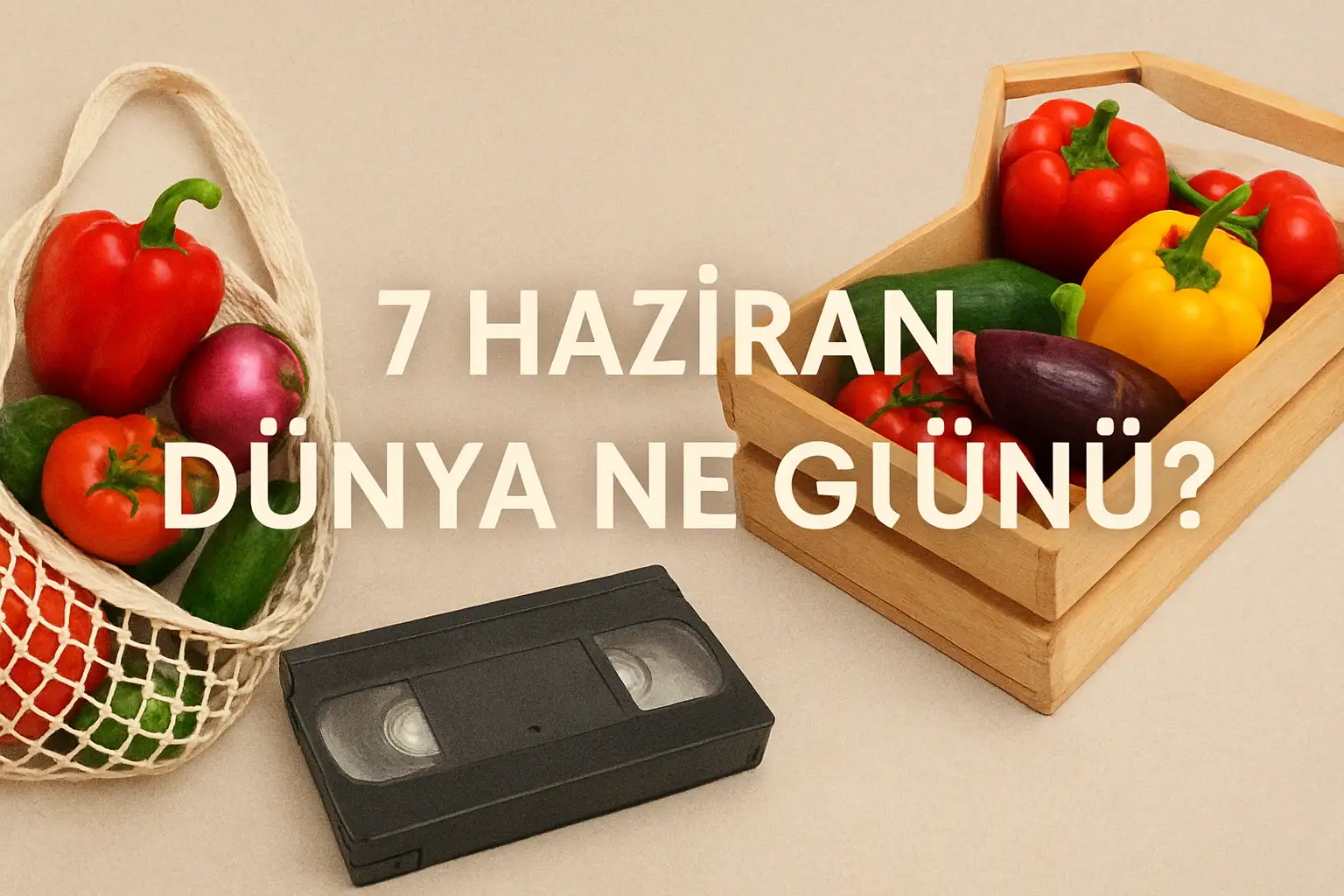 7 Haziran Dünya Ne Günü 7 Haziran Dünya Gıda Güvenliği Günü 7 Haziran Dünya Video Kasetleri Hatırlama Günü (VCR Day) Görseli