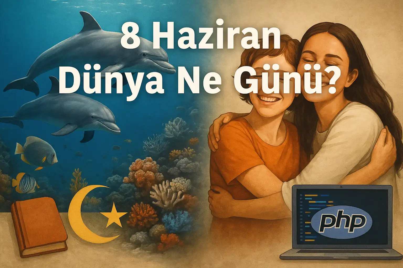 8 Haziran Dünya Ne Günü 8 Haziran Dünya Okyanus Günü 8 Haziran Dünya En İyi Arkadaşlar Günü (Best Friends Day) Görseli