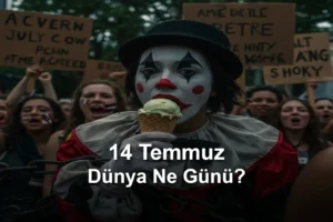 14 Temmuz Dünya Ne Günü 14 Temmuz Dünya Pandomim Günü (Pandemonium Day) 14 Temmuz Dünya Dondurma Günü (Ice Cream Day) 14 Temmuz Dünya Sivil Direniş Günü 14 Temmuz Dünya Özgürlük Sembolü Günü