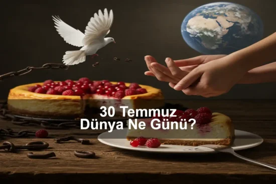 30 Temmuz Dünya Ne Günü 30 Temmuz Dünya Dostluk Günü 30 Temmuz Dünya İnsan Ticaretine Karşı Günü