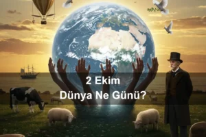 2 Ekim Dünya Ne Günü 2 Ekim Dünya Şiddetsizlik Günü (Uluslararası) 2 Ekim Dünya Çiftlik Hayvanları Günü 2 Ekim Phileas Fogg Günü (Phileas Fogg Wager Day)