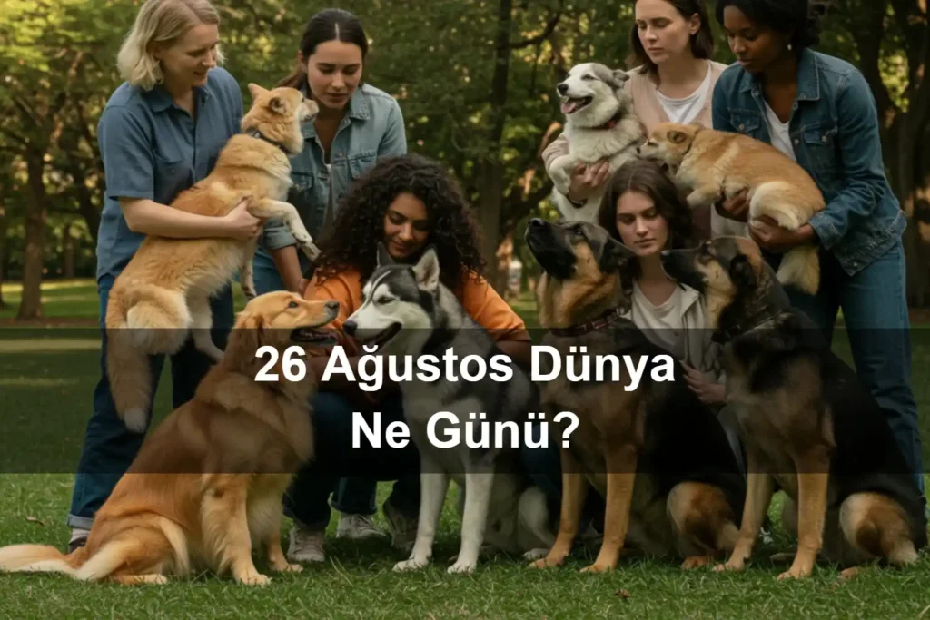 26 Ağustos Dünya Ne Günü 26 Ağustos  Dünya Köpeklere Minnettarlık Duyma Günü (Dog Appreciation Day) 26 Ağustos Kadın Eşitliği Günü