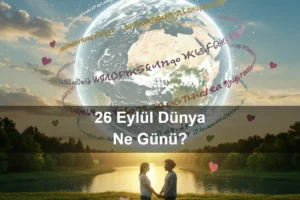 26 Eylül Dünya Ne Günü 26 Eylül Dünya Diller Günü 26 Eylül Dünya Çevre Sağlığı Günü 26 Eylül Dünya Doğum Kontrol Günü 26 Eylül Dünya Aşk Notları Günü (Love Note Day)