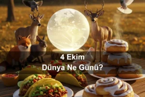 4 Ekim Dünya Ne Günü 4 Ekim Dünya Hayvanları Koruma Günü 4 Ekim Dünya Tako Günü 4 Ekim Dünya Tarçınlı Çörek Günü