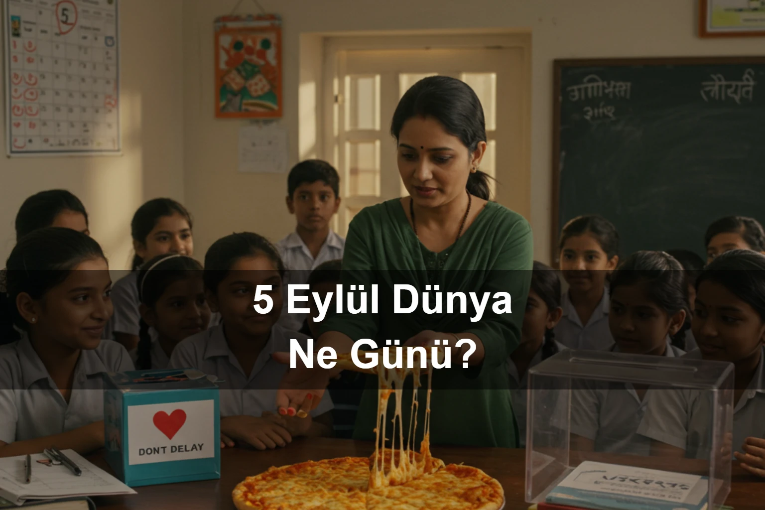 5 Eylül Dünya Ne Günü 5 Eylül Dünya Hayırseverlik Günü 5 Eylül Bir Şeye Geç Kalma Günü (Be Late for Something Day) 5 Eylül Peynirli Pizza Günü (Cheese Pizza Day) 5 Eylül Hindistan Öğretmenler Günü