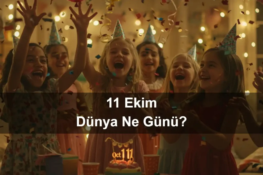 11 Ekim Dünya Ne Günü 11 Ekim Dünya Kız Çocukları Günü 11 Ekim Dünya Parti Yapma Günü (It’s My Party Day)