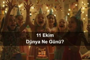 11 Ekim Dünya Ne Günü 11 Ekim Dünya Kız Çocukları Günü 11 Ekim Dünya Parti Yapma Günü (It’s My Party Day)