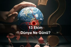 13 Ekim Dünya Ne Günü 13 Ekim Dünya Afet Riskini Azaltma Günü 13 Ekim Dünya Tromboz Günü 13 Ekim Sütyensiz Gün 13 Ekim Uluslararası Şüpheciler Günü