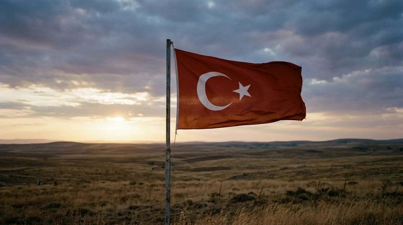 30 Ağustos Zafer Bayramı: Anadolu bozkırında rüzgârda dalgalanan Türk bayrağı