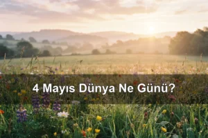 4 Mayıs Dünya Ne Günü? Özel günler, tarihte bugün ve doğan ünlüler.